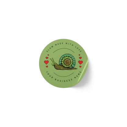 “Slow Made with Love” Custom Snail Sticker Roll