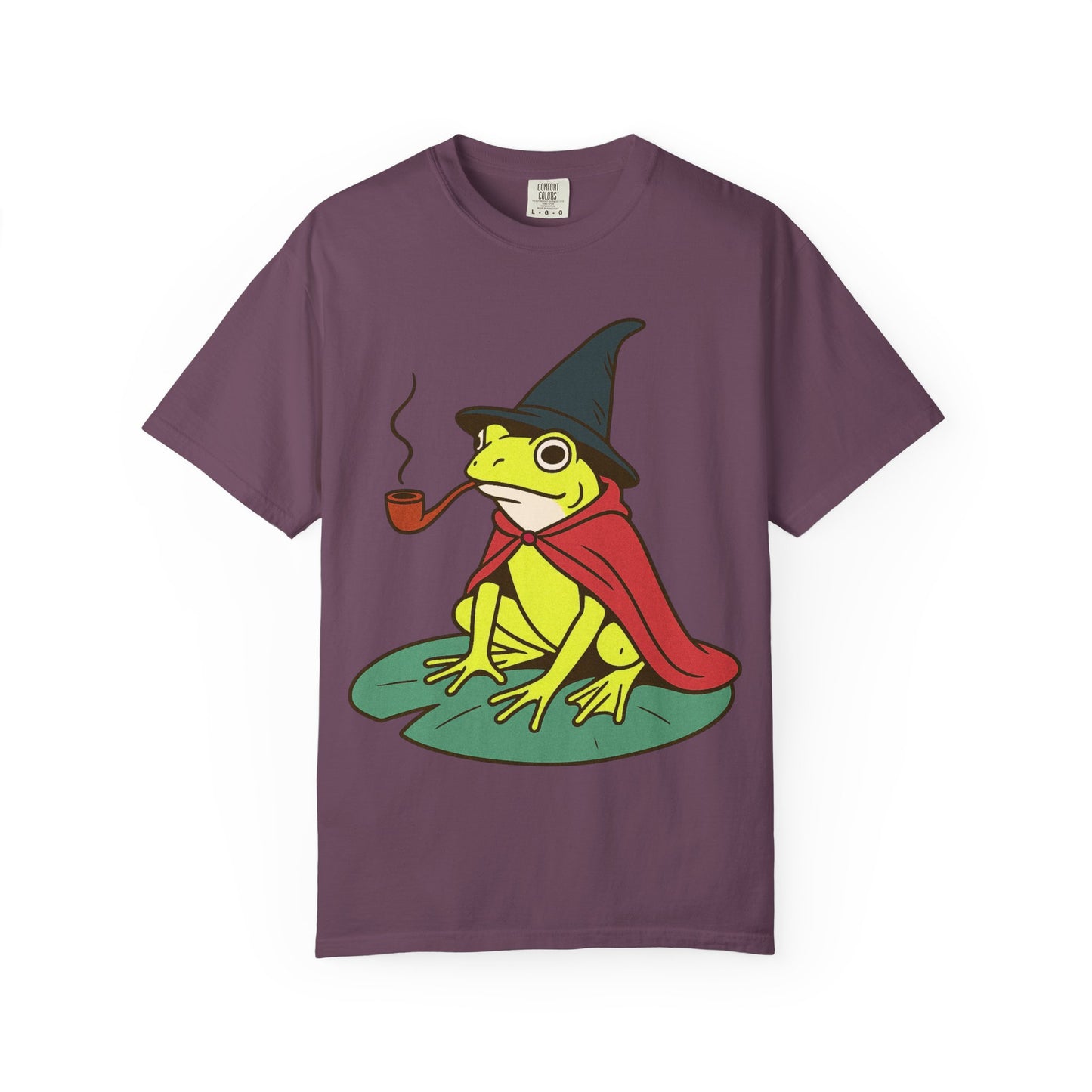 “Pond Sorcerer Supreme” – Pipe Smoking Wizard Frog T-Shirt