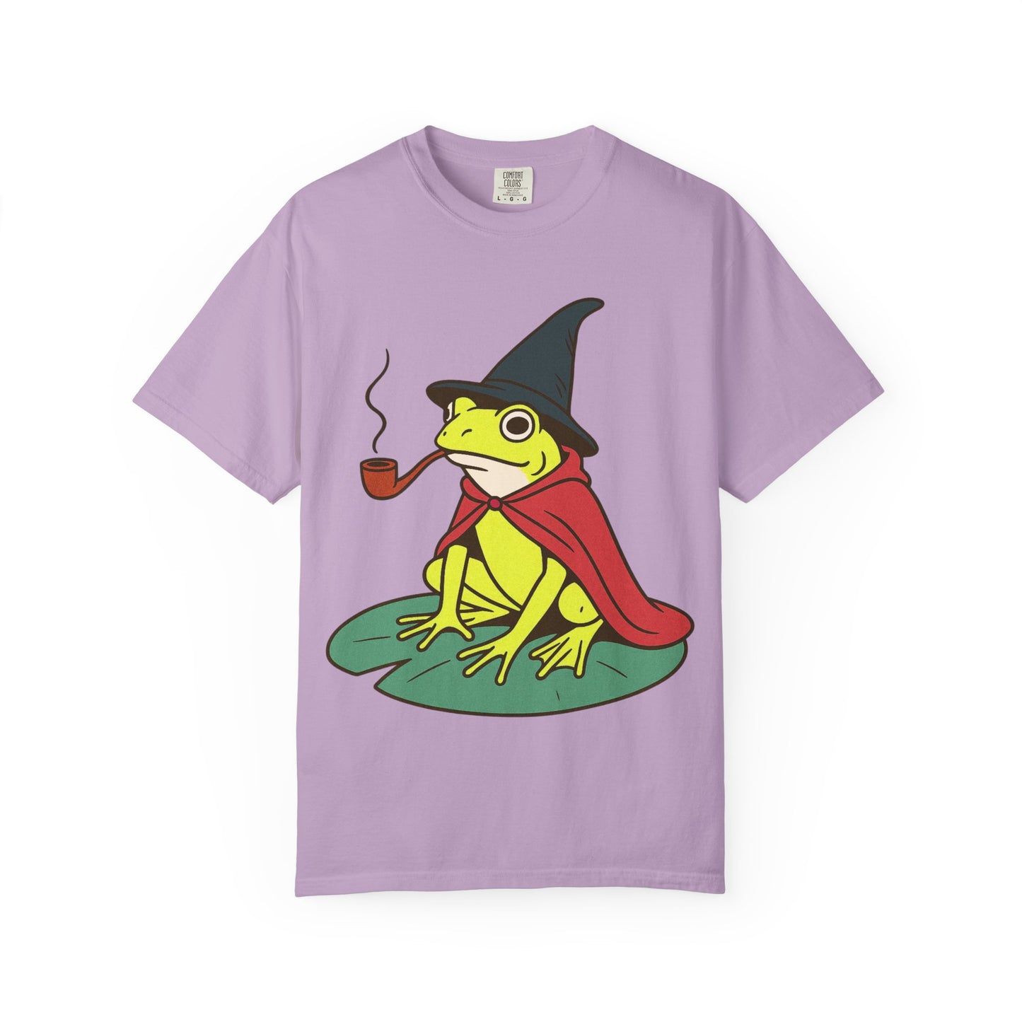 “Pond Sorcerer Supreme” – Pipe Smoking Wizard Frog T-Shirt