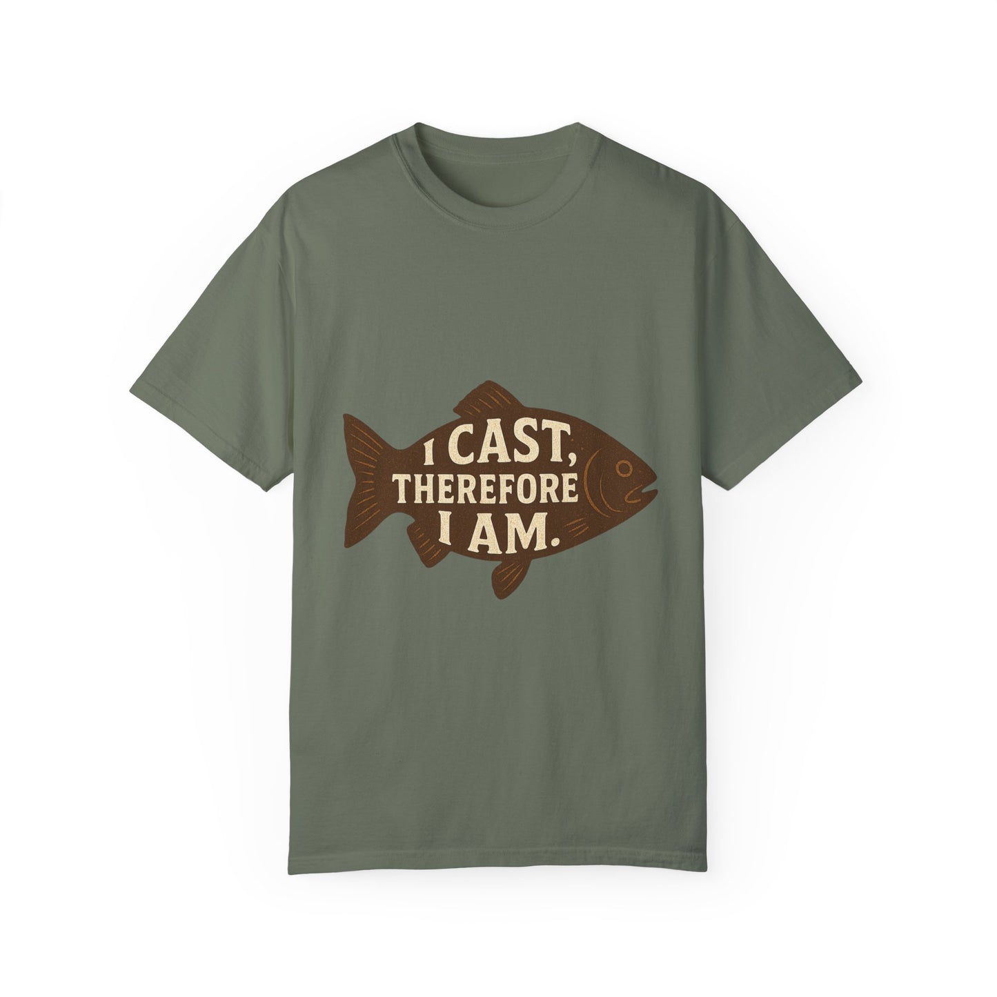 I Cast, Therefore I Am - Philosophical Fish T-Shirt