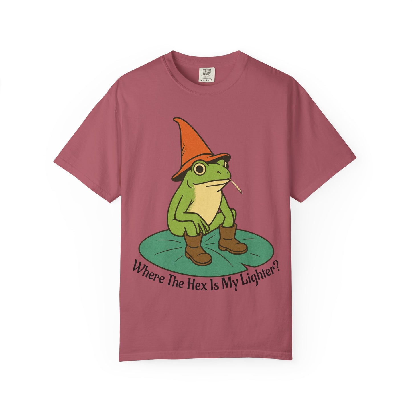 "Where the Hex is My Lighter?" – Wizard Frog Lilypad Tee