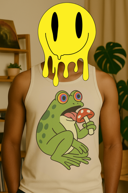 Trippy Frog & Mushroom – Unisex Chill Tank Top