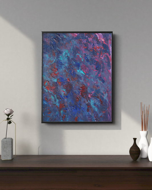 Dreamlight Bloom – Abstract Canvas-Inspired Art Print