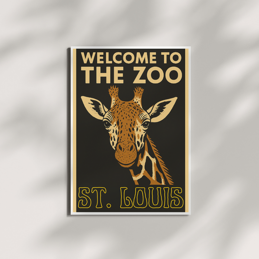 Welcome to the Zoo, St. Louis - Giraffe Poster