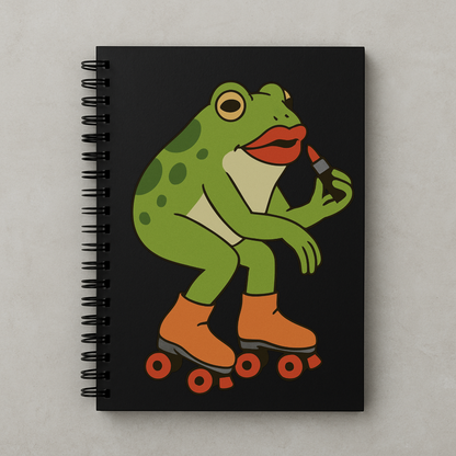 Rolling Pretty Frog Spiral Journal
