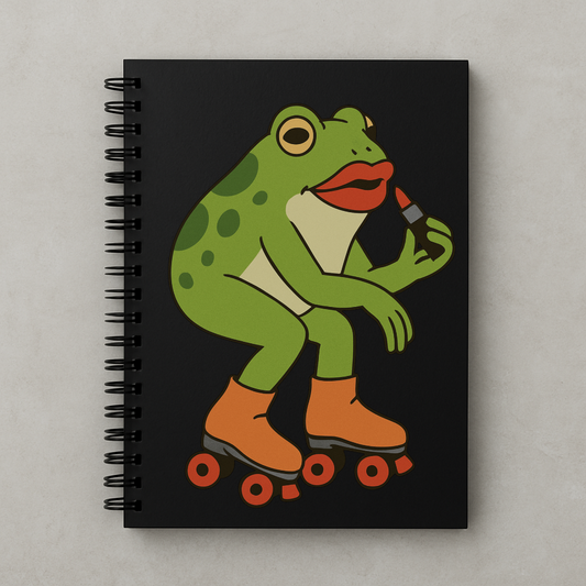 Rolling Pretty Frog Spiral Journal