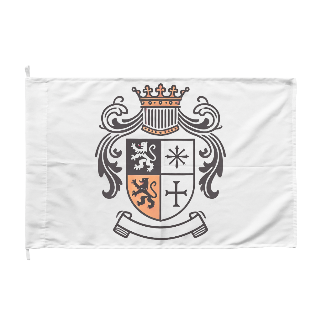 Custom Double-Sided Heraldic Flag – Personalized Coat of Arms or Emblem Display