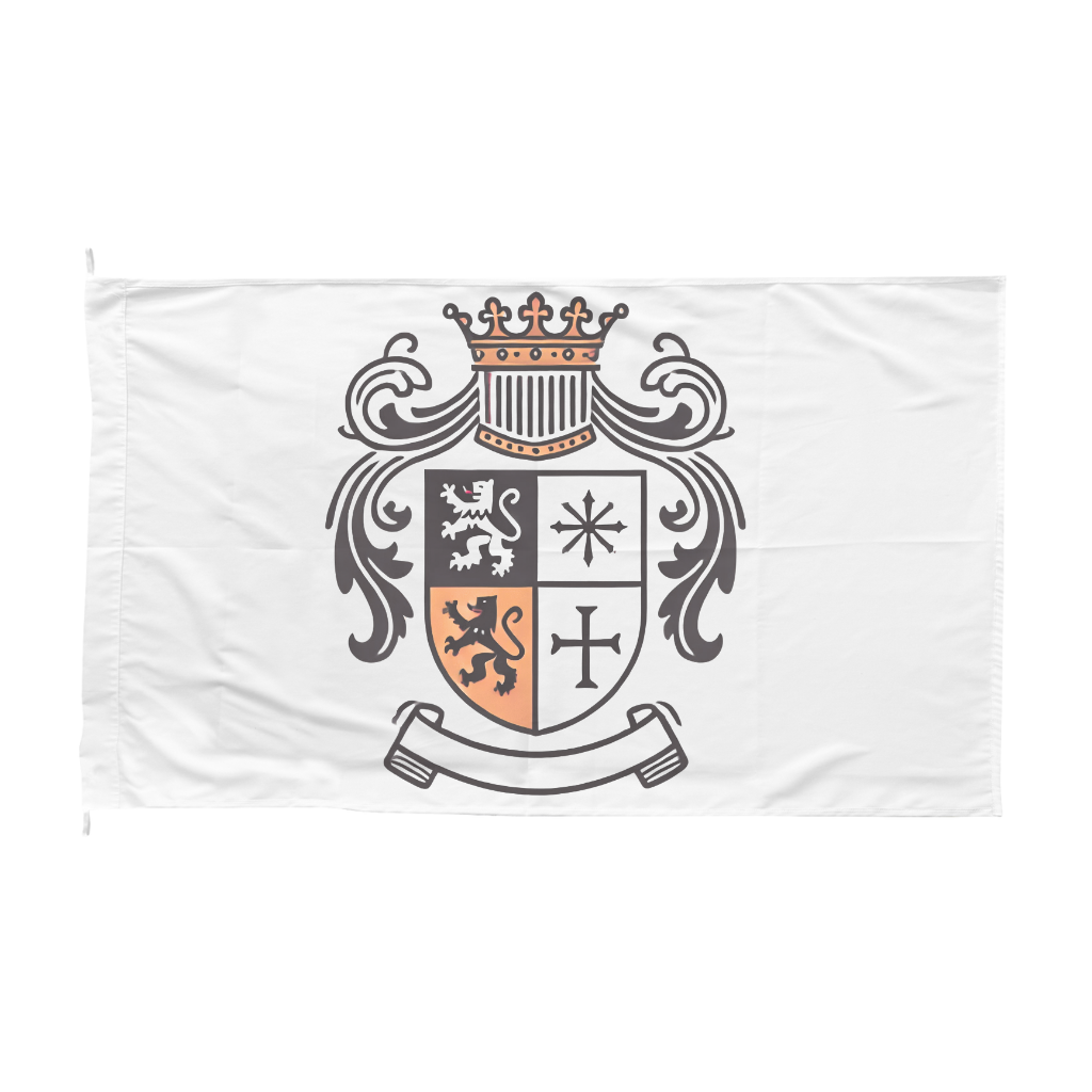 Custom Double-Sided Heraldic Flag – Personalized Coat of Arms or Emblem Display