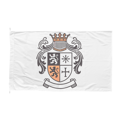 Custom Double-Sided Heraldic Flag – Personalized Coat of Arms or Emblem Display
