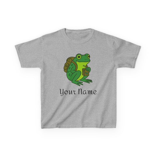 Personalized Green Frog Backpack & Juice Box Kids T-Shirt