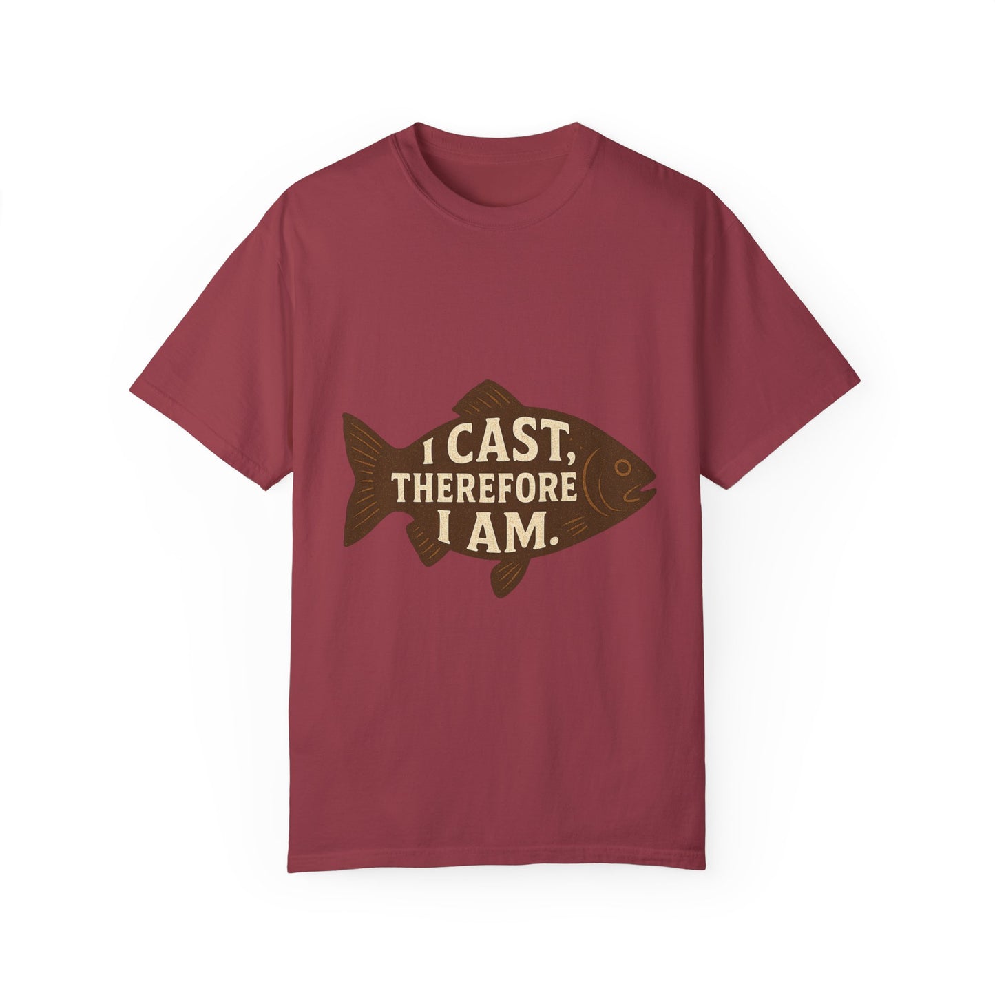 I Cast, Therefore I Am - Philosophical Fish T-Shirt