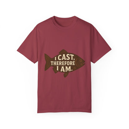 I Cast, Therefore I Am - Philosophical Fish T-Shirt