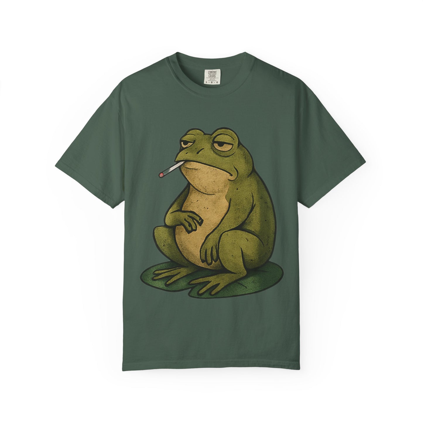 “Long Frog Day” – Grumpy Frog Smoking T-Shirt