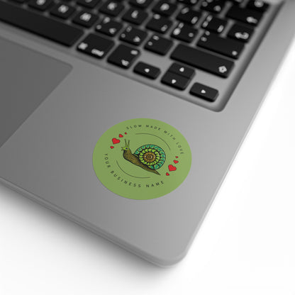 “Slow Made with Love” Custom Snail Sticker Roll