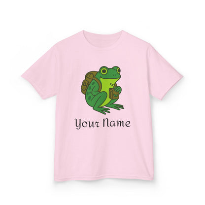 Personalized Green Frog Backpack & Juice Box Kids T-Shirt