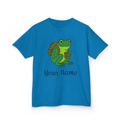 Personalized Green Frog Backpack & Juice Box Kids T-Shirt