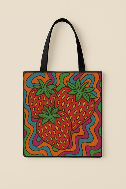 Strawberry Groove Tote Bag