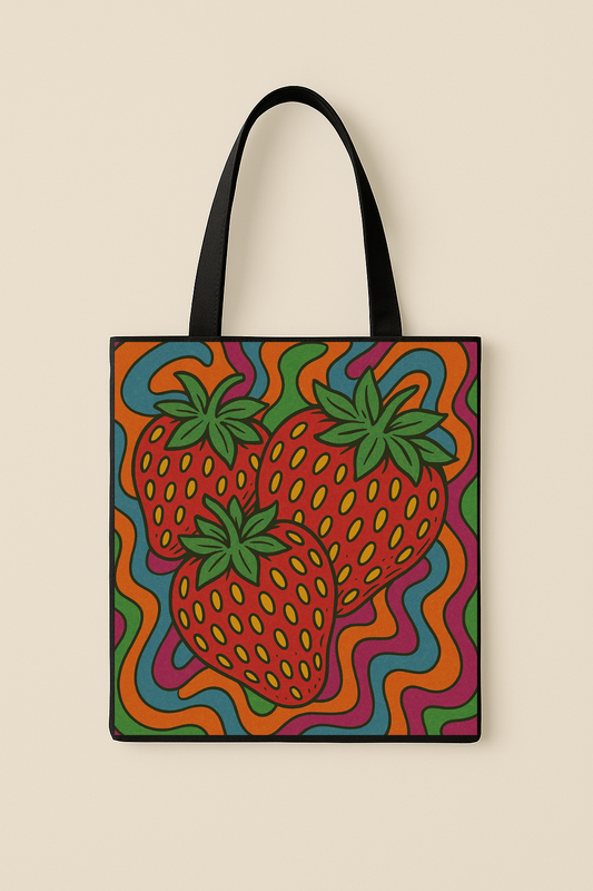 Strawberry Groove Tote Bag