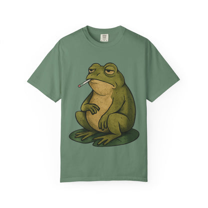 “Long Frog Day” – Grumpy Frog Smoking T-Shirt