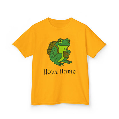 Personalized Green Frog Backpack & Juice Box Kids T-Shirt