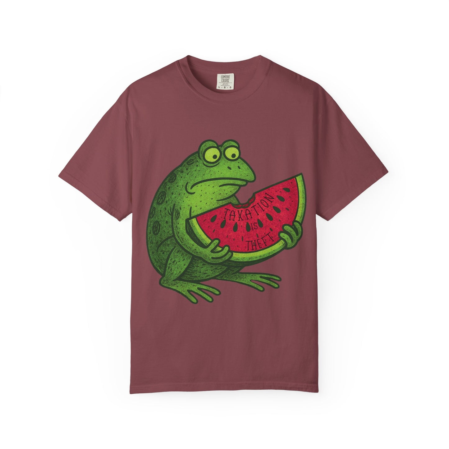 “Taxation Is Theft” Frog Tee – Watermelon Woes
