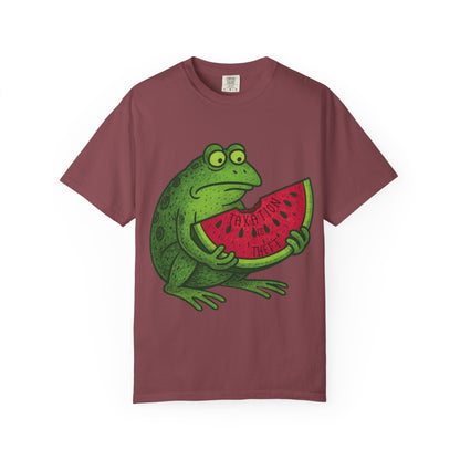 “Taxation Is Theft” Frog Tee – Watermelon Woes