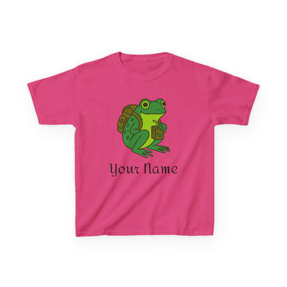 Personalized Green Frog Backpack & Juice Box Kids T-Shirt