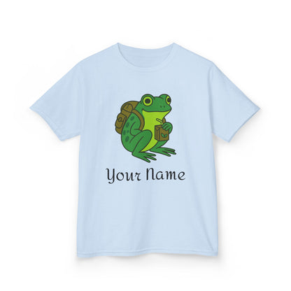 Personalized Green Frog Backpack & Juice Box Kids T-Shirt