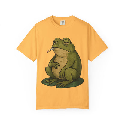 “Long Frog Day” – Grumpy Frog Smoking T-Shirt