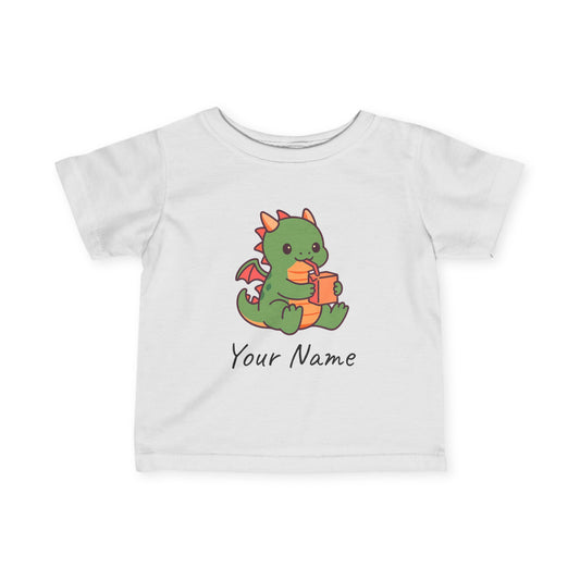 Personalized Cute Dragon & Juice Box Infant T-Shirt