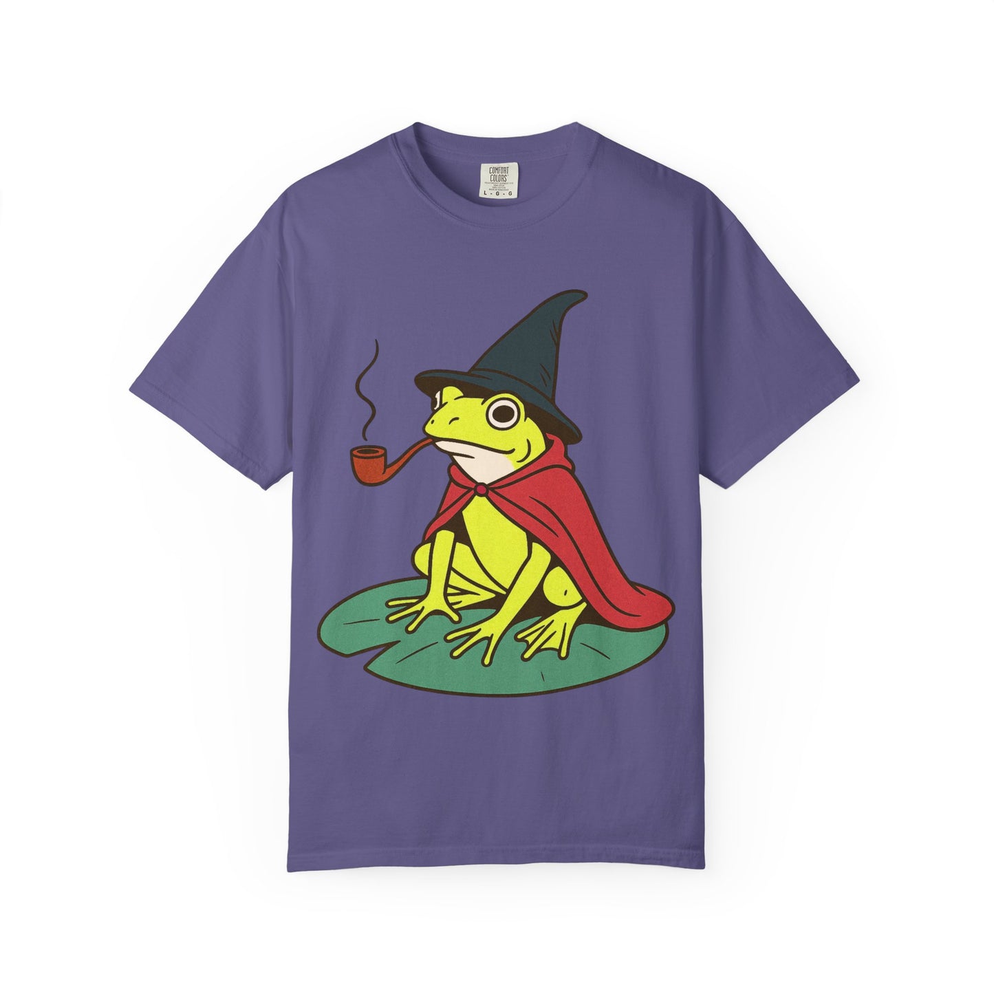 “Pond Sorcerer Supreme” – Pipe Smoking Wizard Frog T-Shirt