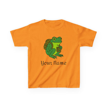 Personalized Green Frog Backpack & Juice Box Kids T-Shirt