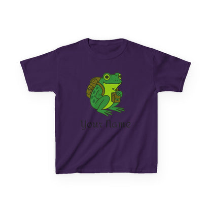 Personalized Green Frog Backpack & Juice Box Kids T-Shirt