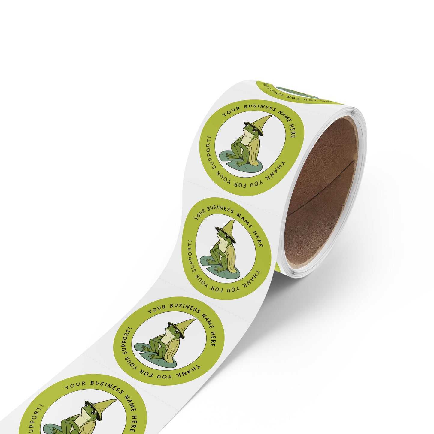 Custom Wizard Frog Thank You Sticker Roll