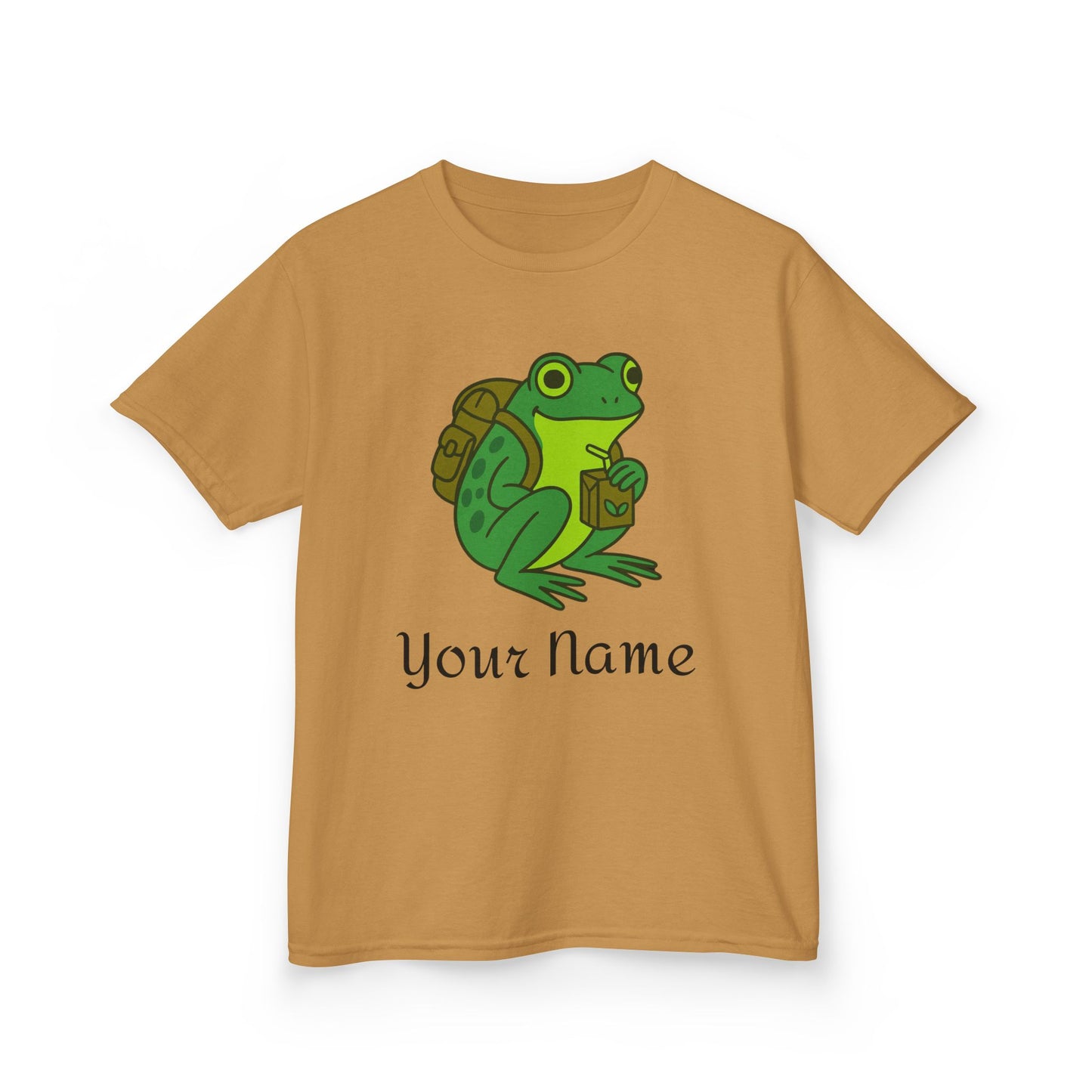 Personalized Green Frog Backpack & Juice Box Kids T-Shirt