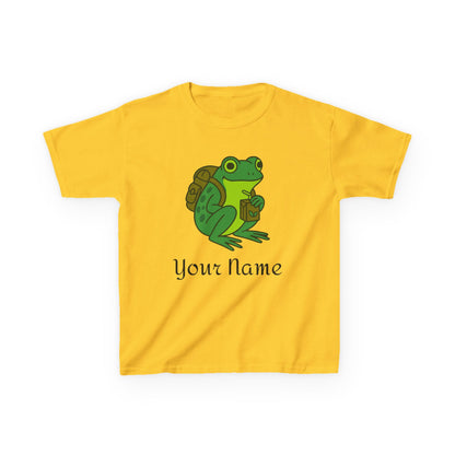 Personalized Green Frog Backpack & Juice Box Kids T-Shirt