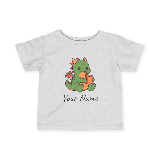 Personalized Cute Dragon & Juice Box Infant T-Shirt