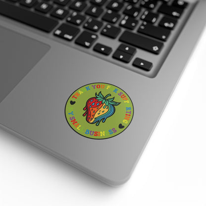 Rainbow Drippy Strawberry “Thank You” Sticker – Pride Edition