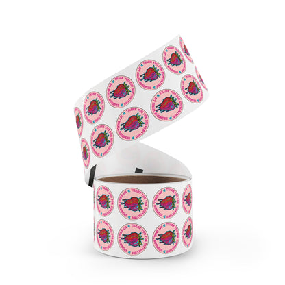 Drippy Strawberry "Thank You" Sticker Rolls