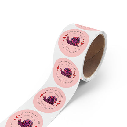 Slow Made with Love – Custom Snail Sticker Roll
