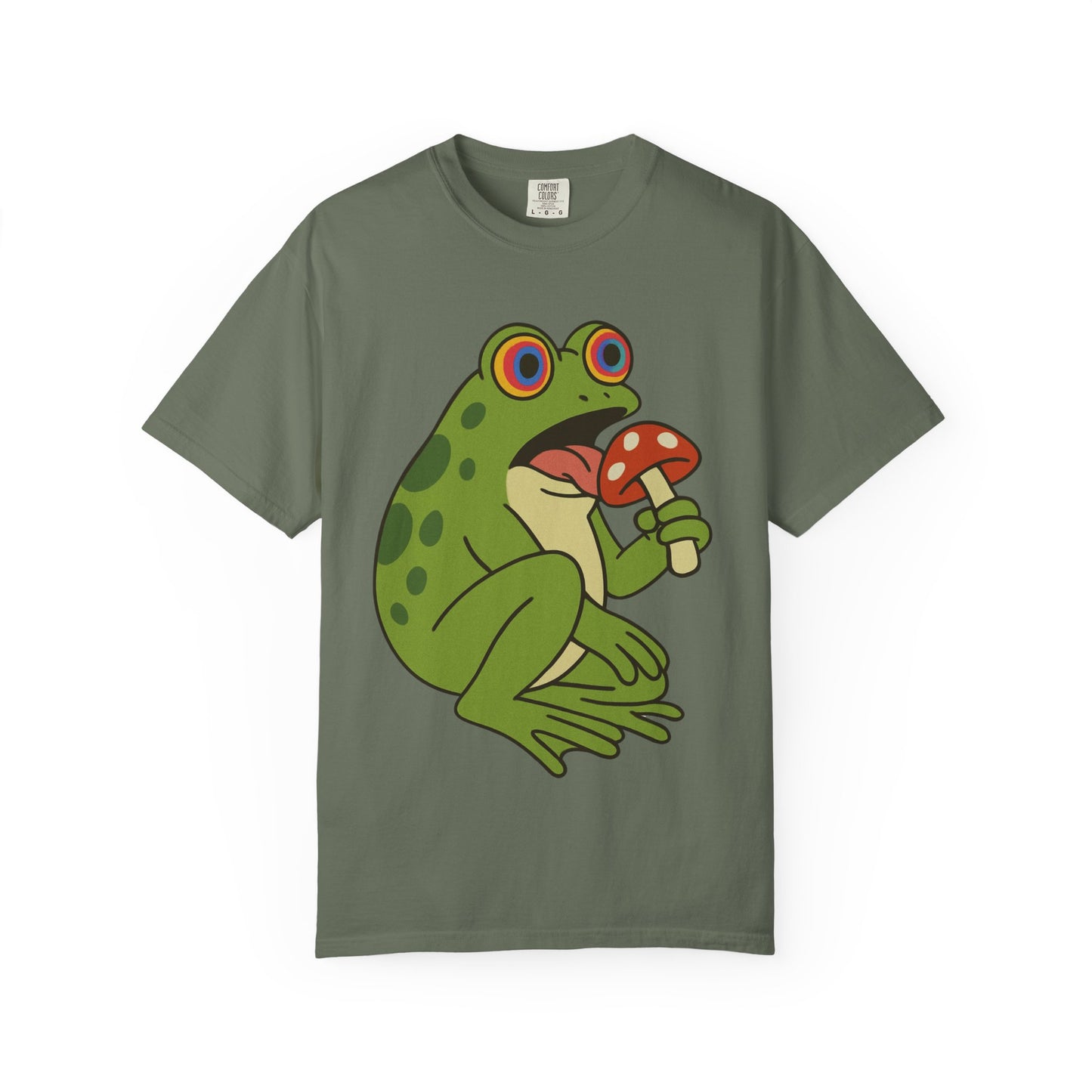 "Fungus Among Us" – Trippy Frog Mushroom T-Shirt