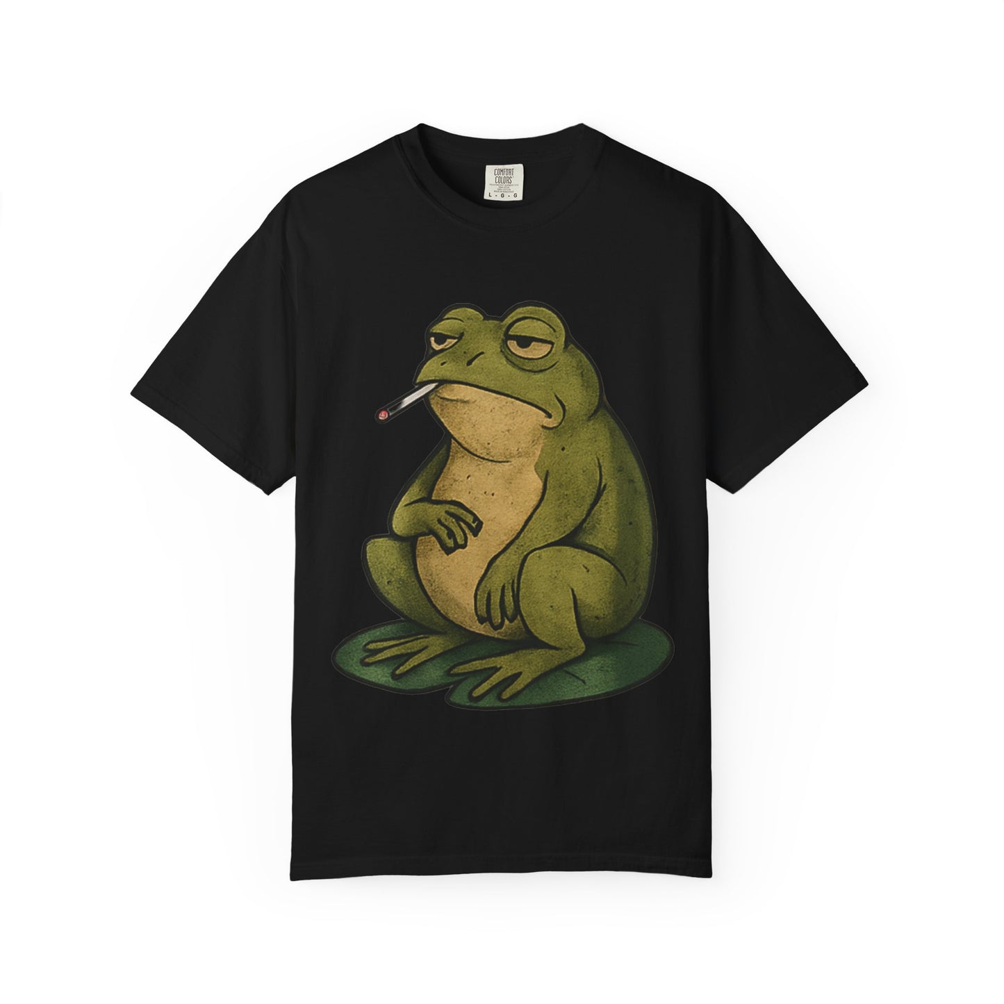“Long Frog Day” – Grumpy Frog Smoking T-Shirt