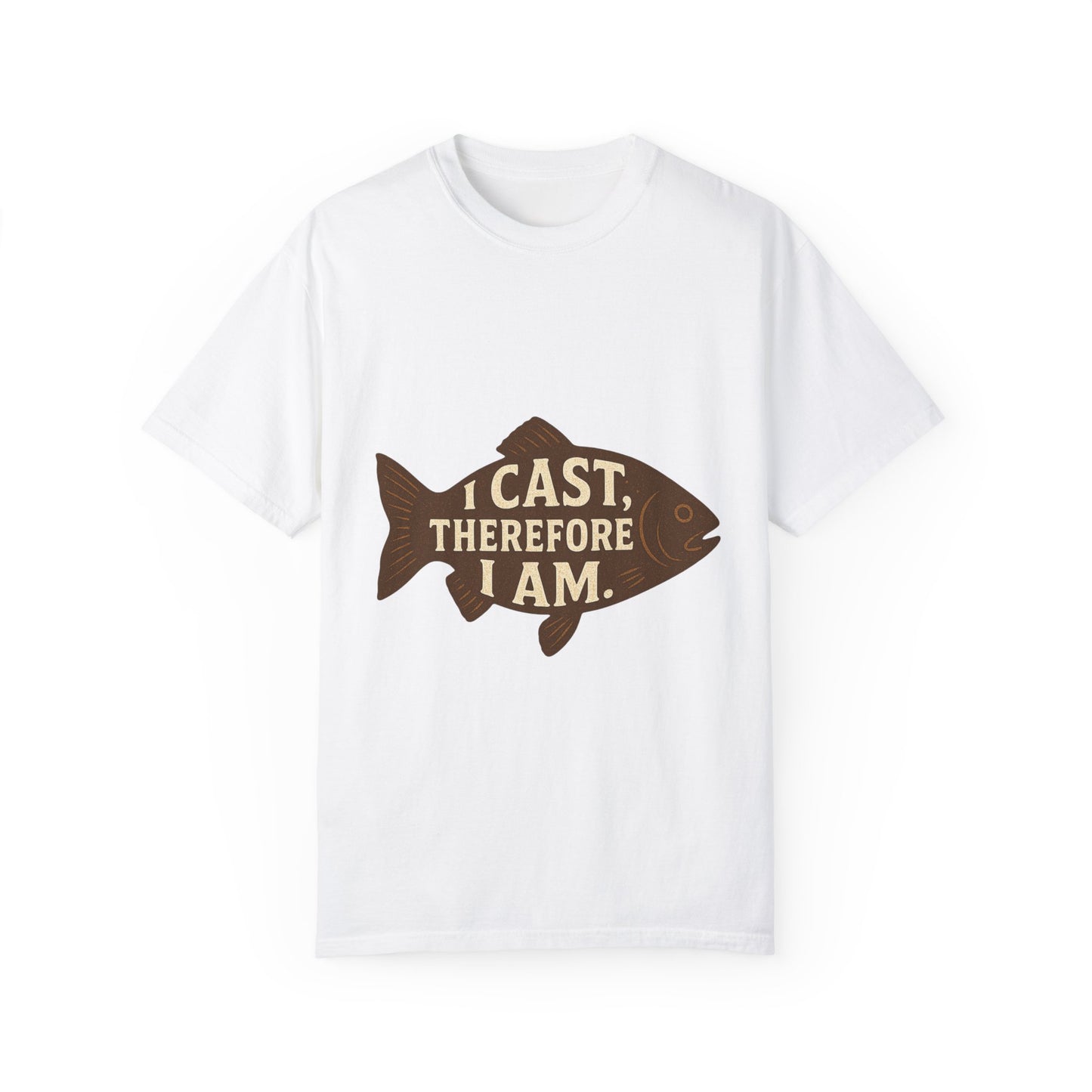 I Cast, Therefore I Am - Philosophical Fish T-Shirt