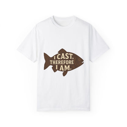 I Cast, Therefore I Am - Philosophical Fish T-Shirt