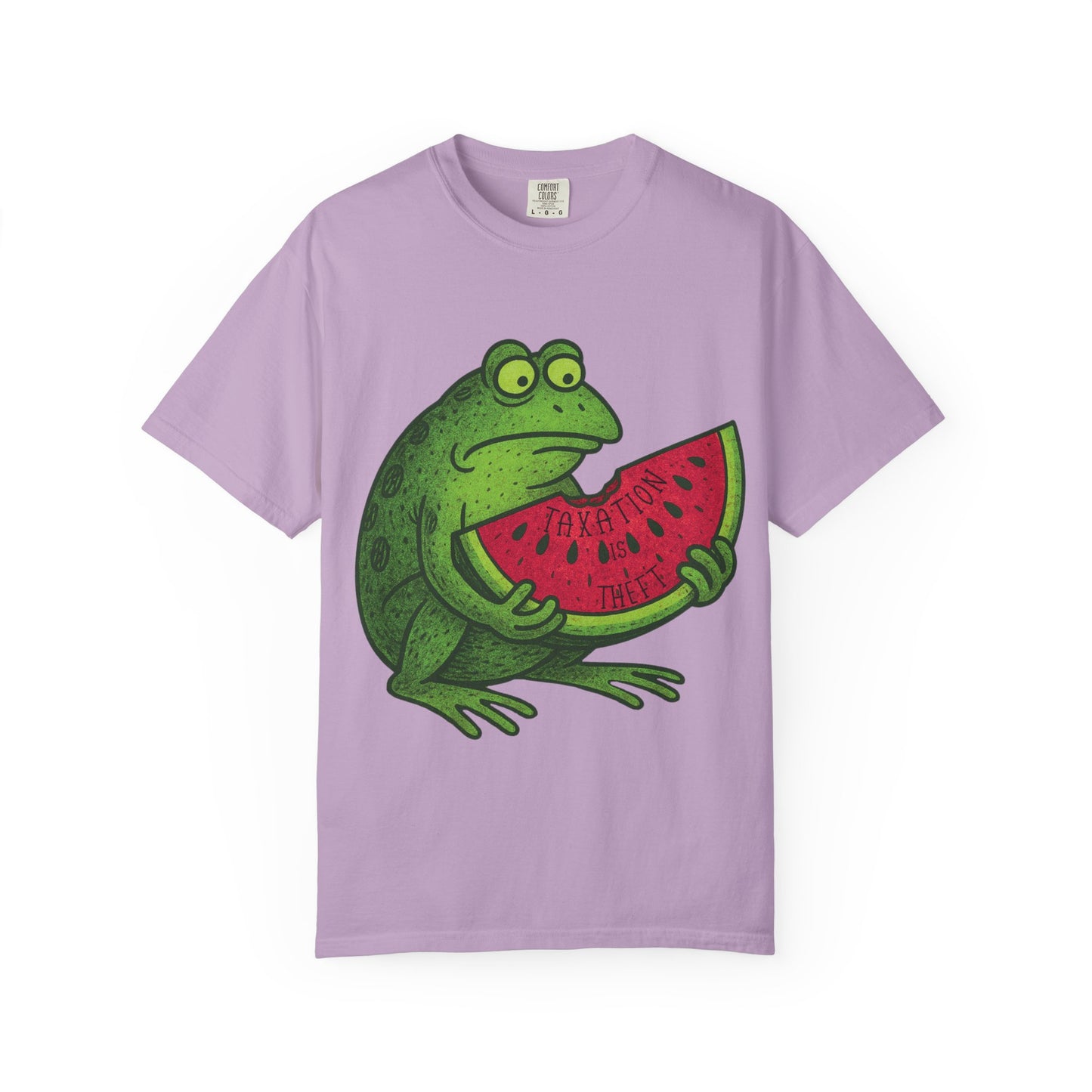 “Taxation Is Theft” Frog Tee – Watermelon Woes
