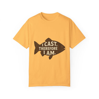 I Cast, Therefore I Am - Philosophical Fish T-Shirt