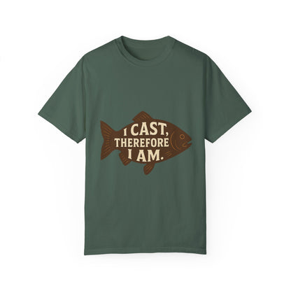 I Cast, Therefore I Am - Philosophical Fish T-Shirt