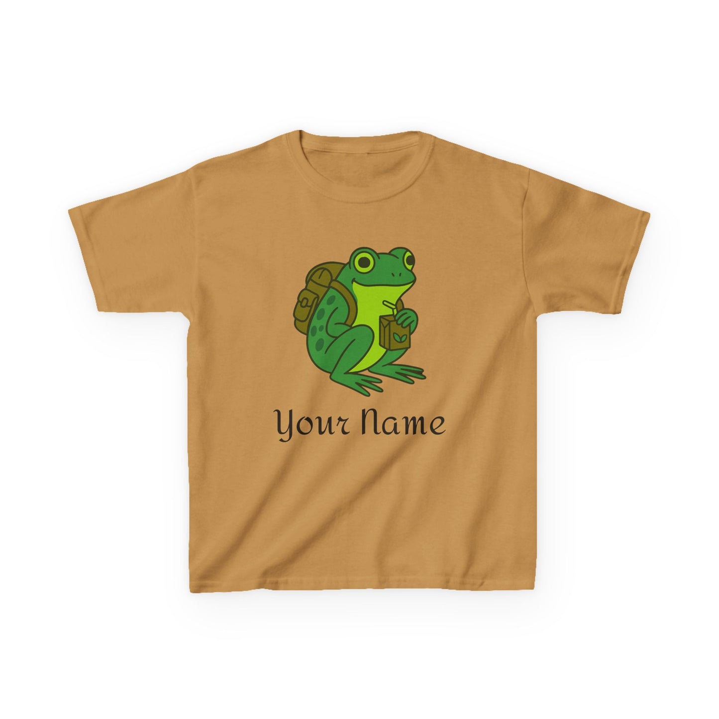 Personalized Green Frog Backpack & Juice Box Kids T-Shirt