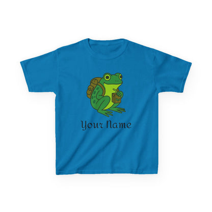 Personalized Green Frog Backpack & Juice Box Kids T-Shirt