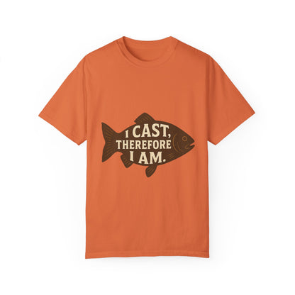 I Cast, Therefore I Am - Philosophical Fish T-Shirt